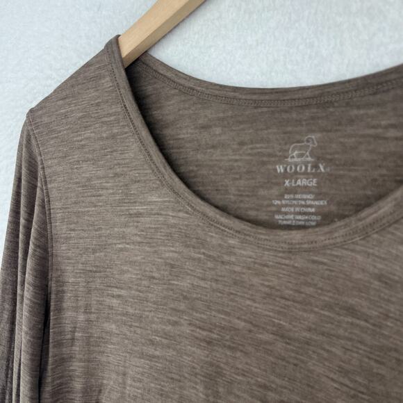 Woolx Women's Long Sleeve Brown Top - Picture 8 of 14
